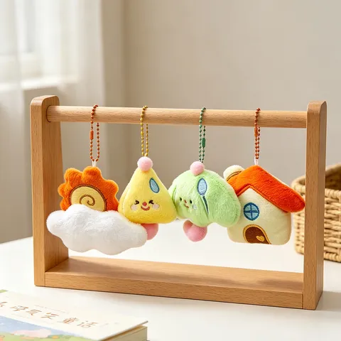 Süßer Plüsch Wetter Baum Haus Schlüsselanhänger Für Tasche Cartoon Puppe Schlüsselring Kleines Geschenk