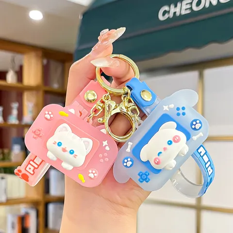 Süßer Cartoon Haustier Spielkonsole PVC Schlüsselanhänger Kreative Mini Spielkonsole Rucksack Anhänger Für Tasche Auto Schlüsselring Geschenk