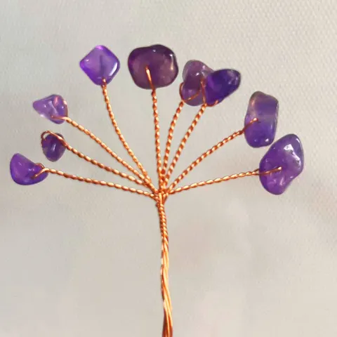 Matériaux de Branche d'Arbre à Argent DIY en Cristal Naturel Fil de Cuivre Tissé à la Main Accessoires d'Artisanat Maison