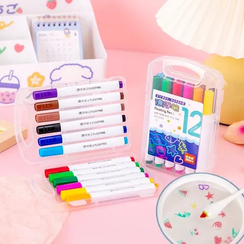 Juego de Bolígrafos Flotantes de Agua Mágicos para Niños Marcadores de Pizarra Blanca de Acuarela Coloridos Pintura DIY Arte Suministros Escolares