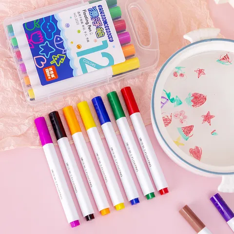 Juego de Bolígrafos Flotantes de Agua Mágicos para Niños Marcadores de Pizarra Blanca de Acuarela Coloridos Pintura DIY Arte Suministros Escolares