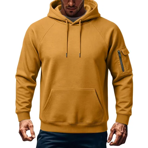 Sudadera con Capucha Casual Forrada de Forro Polar para Hombre Invierno Cálido Sudaderas Pesadas con Bolsillo de Manga Larga