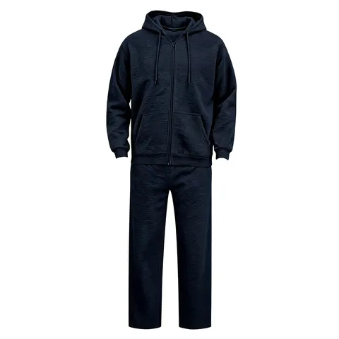 Herren Fleecegefütterter Kapuzenpullover Und Jogginghose Trainingsanzug Winter Warm Casual Langarm Sportbekleidung Oberteil Und Hose
