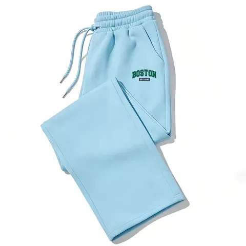 Women Y2K Gothic Letter Print Loose Casual Sweatpants Drawstring Wide Leg Jogger Fleece Lined Athletic Pants