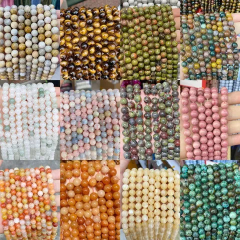 Natuursteen Kralen Agaat Chalcedoon Kristal Ronde Losse Kralen Voor DIY Sieraden Maken Armband Ketting Accessoires