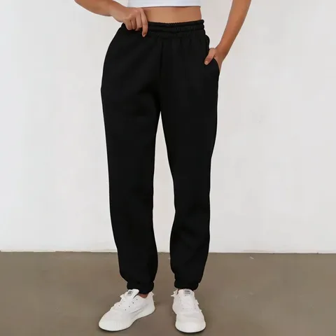 Women's Fleece Lined Thermal Sweatpants Casual Loose High Waist Cuffed Jogger Pants Winter Warm Athletic Pants