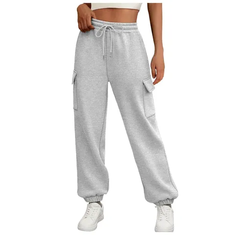 Women's Casual High Waist Sweatpants Loose Fit Jogger Pants With Pockets Drawstring Activewear Long Pants