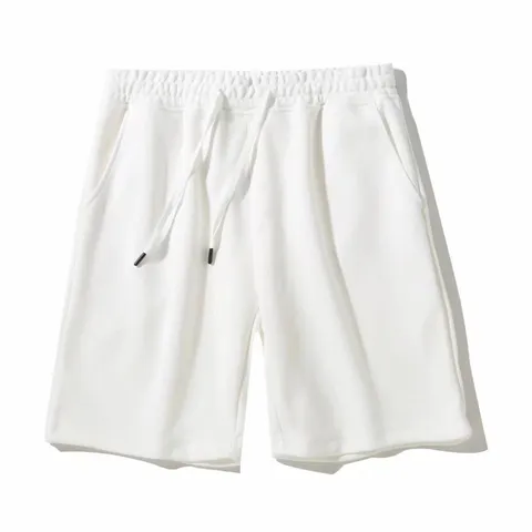 Heren Casual Trekkoord Shorts Polyester Katoen Los Ademend Vijf-punts Sportbroek Hip Hop Rechte Pijpen Shorts Voor Gym Zomer
