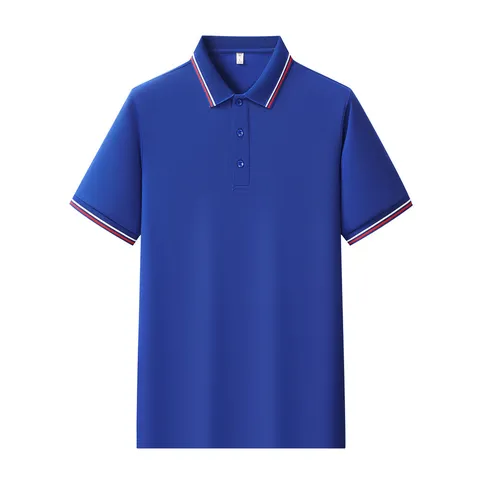 Men's Business Casual Polo Shirt Plus Size Short Sleeve Top Contrast Striped Lapel Summer Cotton Blend Printed Polo Top