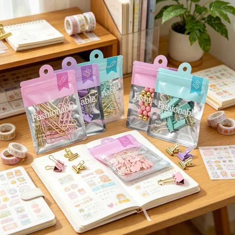Macaron Farbe Metall Foldback Klammern Büroklammern Reißzwecken Set Ins Stil Schreibwaren Für Büro Schule Zuhause Fotowand Dekoration