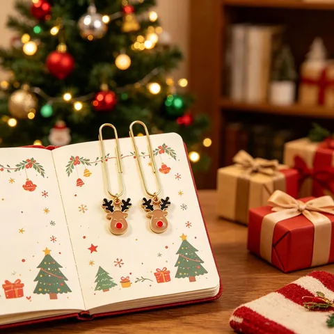 Weihnachtliche Büroklammern Cartoon Weihnachtsmann Rentier Schneemann Lesezeichen Metall Dekorative Schreibwaren Büro Schule Bindeklammern Geschenk