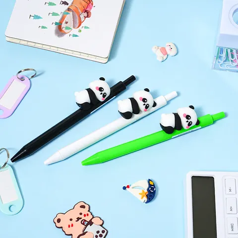 Niedliche Cartoon Panda Kugelschreiber Druckmechanismus Gelstift Kunststoff Schreibwaren Schnelltrocknend Signierstift Für Schule Büro Kinder Geschenk