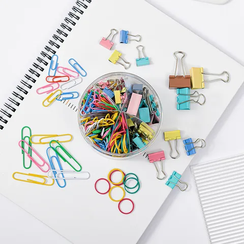 Metall Binder Clips Büroklammern Sortiert Bürobedarf Transparenter Organizer Behälter Für Dokumentenbindung