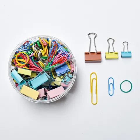 Metall Binder Clips Büroklammern Sortiert Bürobedarf Transparenter Organizer Behälter Für Dokumentenbindung