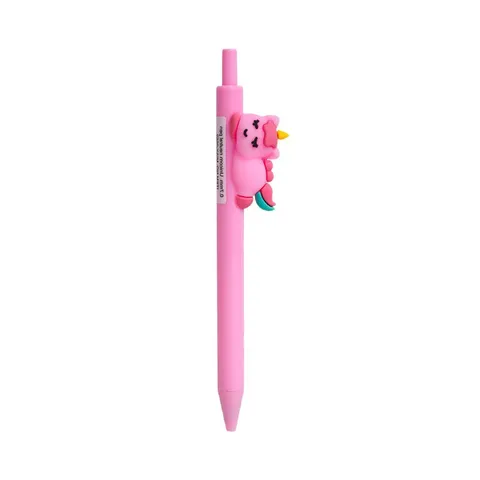 Cute Cartoon Unicorn Retractable Ballpoint Pen Plastic 0.7mm Black Ink Creative Press Type Signature Pen For Office School Kids Stationery