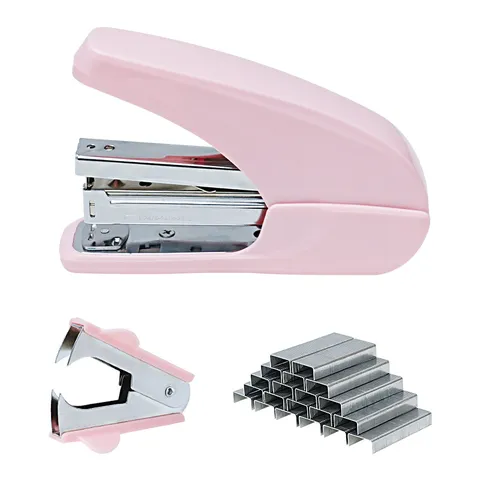 Macaron-Farbe Arbeitssparendes Hefter Set Inklusive Enthefter Und Heftklammern Für Büro Schule Desktop Bindung Zubehör Hefter Set