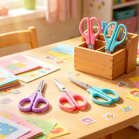 Tijeras de Oficina Minimalistas Modernas de Acero Inoxidable Con Mango de Plástico Antideslizante Paleta Morandi Tijeras para Escuela Hogar Estudiantes