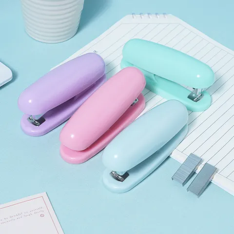 Minimalistisches Kraftsparendes Heftgerät Macaron-Farben Schreibtisch-Bindemaschine Für Büro Schule Studenten Binder Werkzeug
