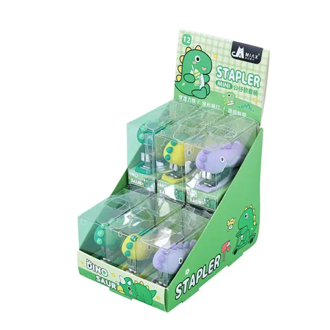 Mini Cartoon Dinosaur Stapler Portable Labor-Saving Manual Stapler With Staple Remover For Students Office School Stationery Accessories