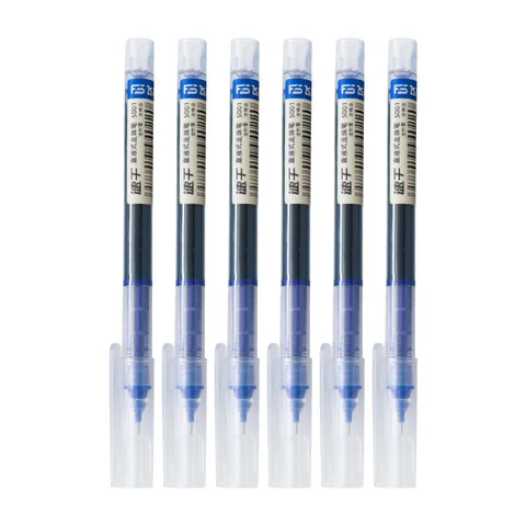 Bolígrafo Roller de Tinta Líquida de Alta Capacidad Minimalista de Plástico Bolígrafo de Gel Azul Escritura Fluida para Escuela Oficina