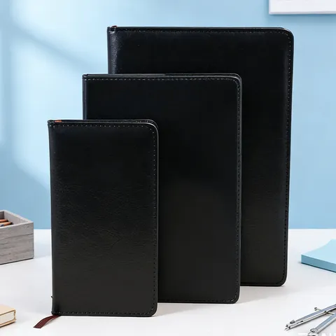 Professionelles Geschäfts Notizbuch Kunstleder A5 A6 B5 Genäht Minimalistisches Büro Journal Fadengeheftet Linierte Seiten Lesezeichen