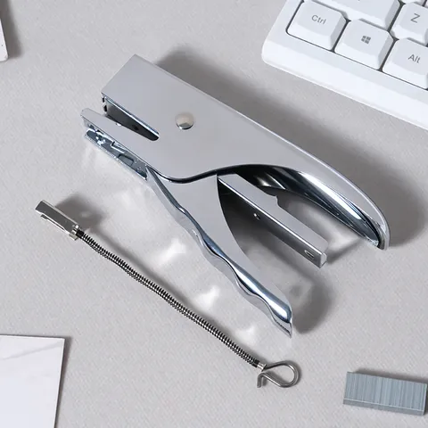 Metall Handhefter Müheloser Hefter Professionelle Bindemaschine Für Büro Schulbedarf Silber BC-8334
