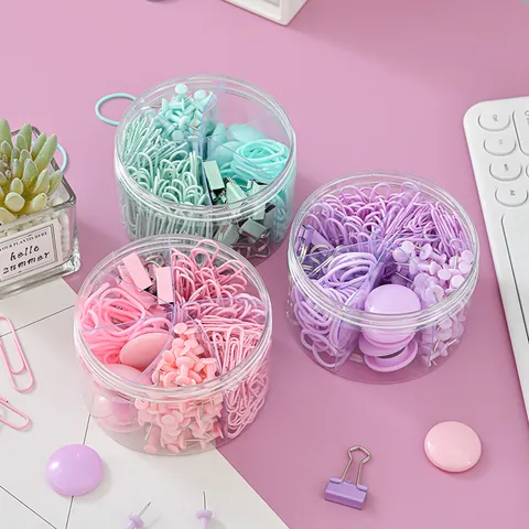Macaron Kleur Desktop Organizer Bak Multi Compartiment Kantoorbenodigdheden Paperclips Binderclips Punaises Elastiekjes
