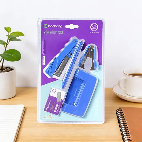 Desktop Office Stationery Kit With Stapler Hole Puncher Staple Remover And Staples For Student Work Professional Binding Tools