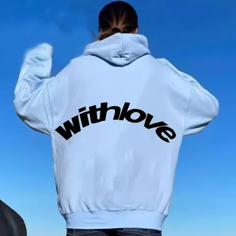 Sweat à Capuche Décontracté Oversize à Épaules Tombantes Doublé Polaire Hiver pour Hommes et Femmes