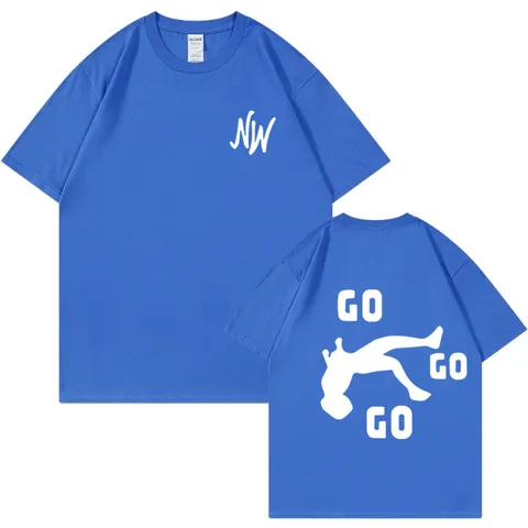 Uomini Donne Casual Largo Manica Corta Maglietta Cotone Girocollo Lettera Stampa Estate Basic Grafico Tee Top