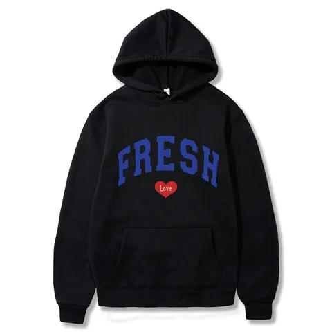 Unisex High Street Fashion Letter Print Fleece Lined Hooded Sweatshirt Hip Hop Casual Pullover Top Ribbed Trim Cozy Outerwear For Couples