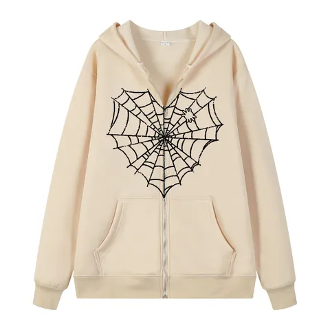 Unisex Streetwear Polyester Fleece Gefüttert Kapuzenjacke Klassisch Grafik Drucken Spinnennetz Herz Oversized Langarm Casual Locker Sweatshirt Top