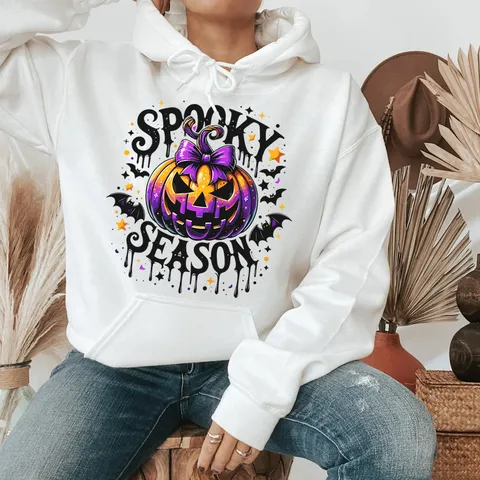 Halloween Spooky Season Φούτερ Με Κουκούλα Για Άνδρες Γυναίκες Casual Πολυεστέρας Επένδυση Fleece Μακρυμάνικη Μπλούζα Με Τσέπη