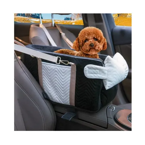 Draagbare Hondenautostoel Kleine Hond Console Autoveiligheidsstoel Schattig Strikontwerp Zacht Huisdierenbed Reismand Huisdierbenodigdheden