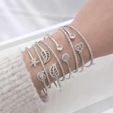 Set di Anelli e Bracciali a Serpente in Zirconia con Design di Nicchia Placcato in Oro 18K Argento Osso di Serpente Bracciale Aperto Gioielli di Moda per Donna Regalo