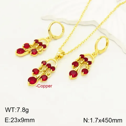 Set di Gioielli Retrò Francese Placcato Oro 18K Rame Orecchini e Collana Spiga di Grano Nappina Zirconia Micro Pavé per Donna