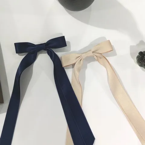 Pinza Para El Cabello De Lazo Doble Con Cintas De Satén Para Mujeres Estilo De Ballet Accesorio De Pelo Versátil