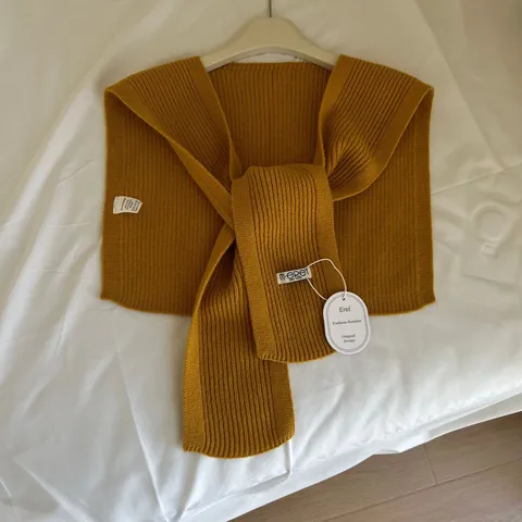 Damen Retro Gestrickter Schal Einfarbig Herbst Winter Warmer Mode Kleiner Schal Elegant Pullover Cardigan Schal Zubehör