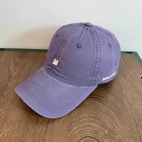 Unisex Baumwolle Baseballkappe Buchstaben Stickerei Gebogene Krempe Sonnenschutz Lässig Minimalistischer Verstellbarer Hut