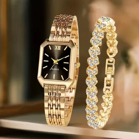 Lussuoso Orologio al Quarzo da Donna con Sabbia Mobile Strass Cassa in Lega Cinturino in Similpelle con Bracciale Set Regalo