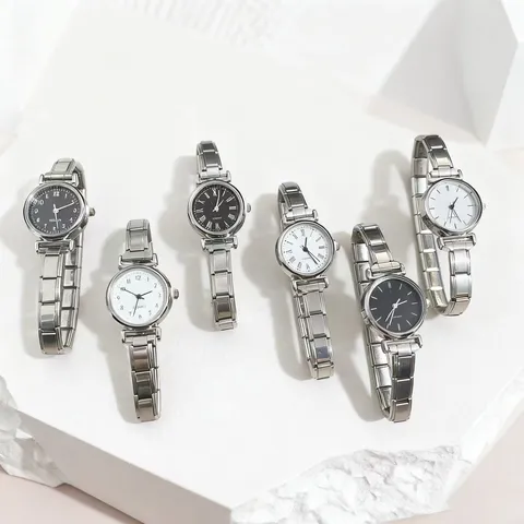 Edelstahl Quarzuhr Für Damen Minimalistische Analoge Armbanduhr Lässige Mode Dress Watch Mit Elastischem Armband