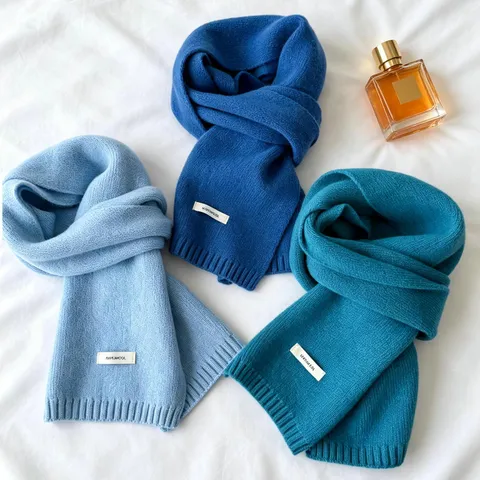 100% Reine Wolle Winterschal Für Frauen Einzigartig Warm Gestrickt Weich Halstuch Mode Tägliche Pendel Zubehör