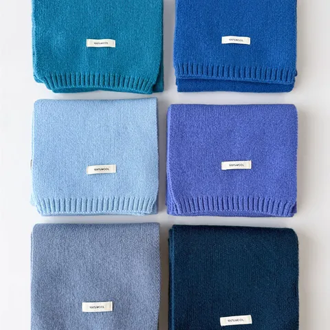 100% Reine Wolle Winterschal Für Frauen Einzigartig Warm Gestrickt Weich Halstuch Mode Tägliche Pendel Zubehör