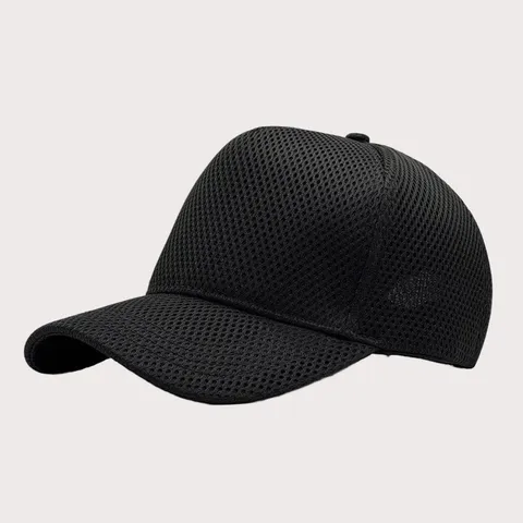 Summer Thin High-Crown Baseball Cap Outdoor Sun Protection Mesh Breathable Large Head Circumference Visor Hat