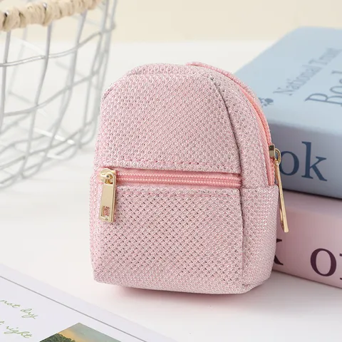 Mini Sequin Backpack Coin Purse Cute Cartoon Student Travel Bag Keychain Earphone Storage Pouch Fashion Wallet
