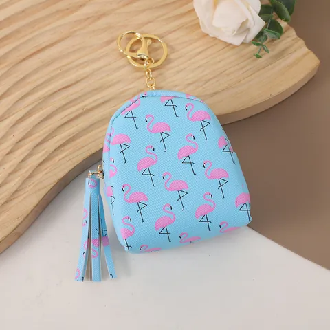 Cartoon Cute Flamingo Coin Purse Mini Portable Small Backpack Women Coin Purse Children Small Backpack Key Pouch