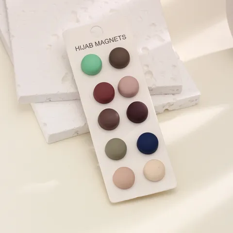 Ronde Magnetische Hijab Spelden Legering Sjaal Clips Multifunctionele Hijab Magneten Brooch Bevestiging Accessoires Voor Vrouwen