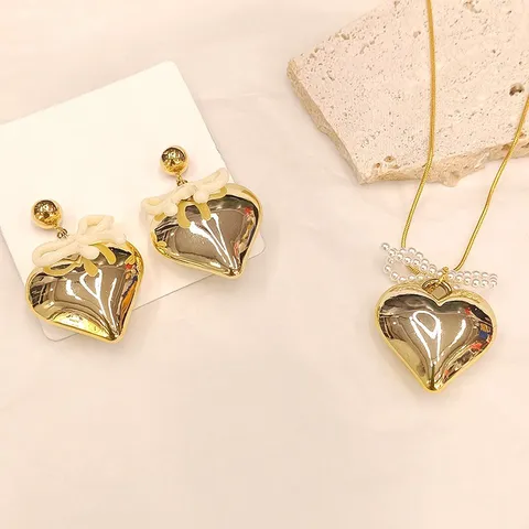 Electroplated Metallic Gloss Heart Shape CCB Plastic Pendants For DIY Jewelry Making Bracelet Necklace Craft Findings