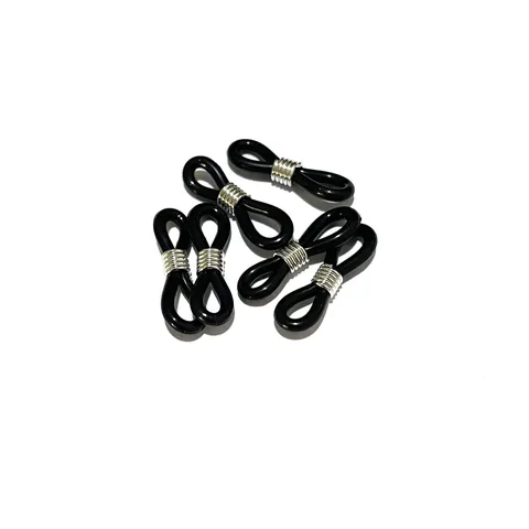 DIY Chaîne de Lunettes Anneau en Silicone Antidérapant Boucle à Ressort en Métal Connecteur de Retenue d'Lunettes Accessoires