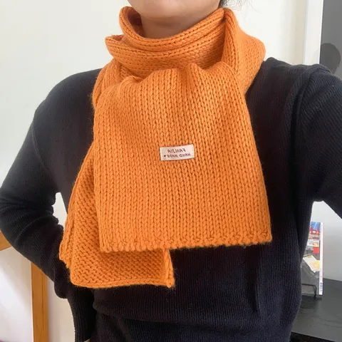 Damen Strick Winter Warmer Schal Weich Acryl Einfarbig Hahnentritt Gestreift Halswärmer Mit Etikett Mode Accessoires Geschenk